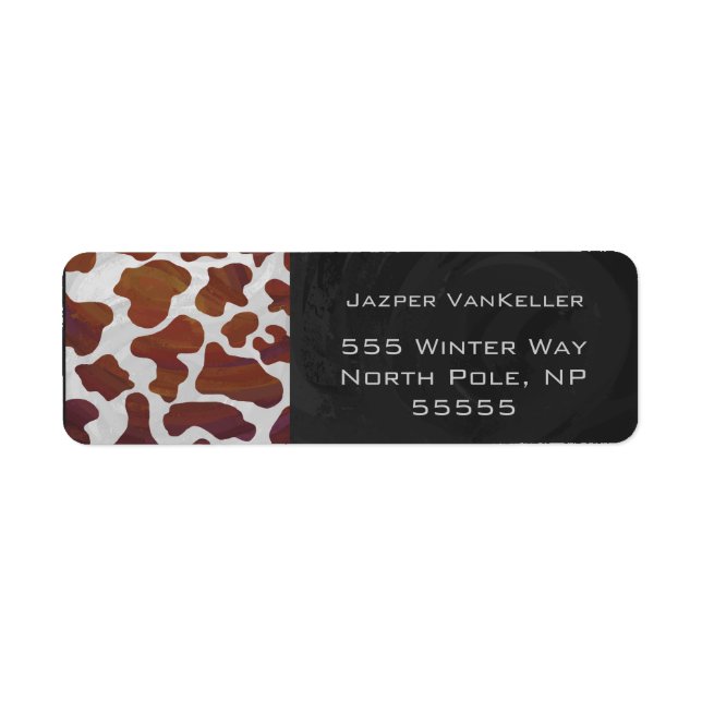 Cow Brown and White Monogram (Front)