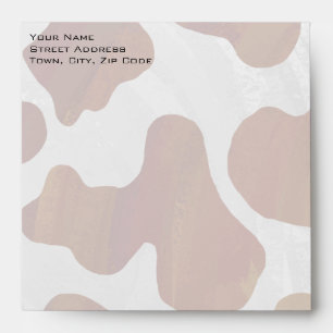 Cow Brown and White Monogram Envelope