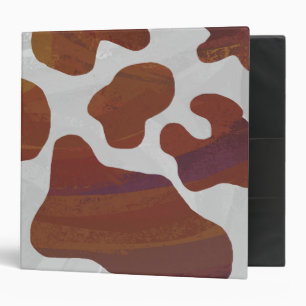 Cow Brown and White Print Binder