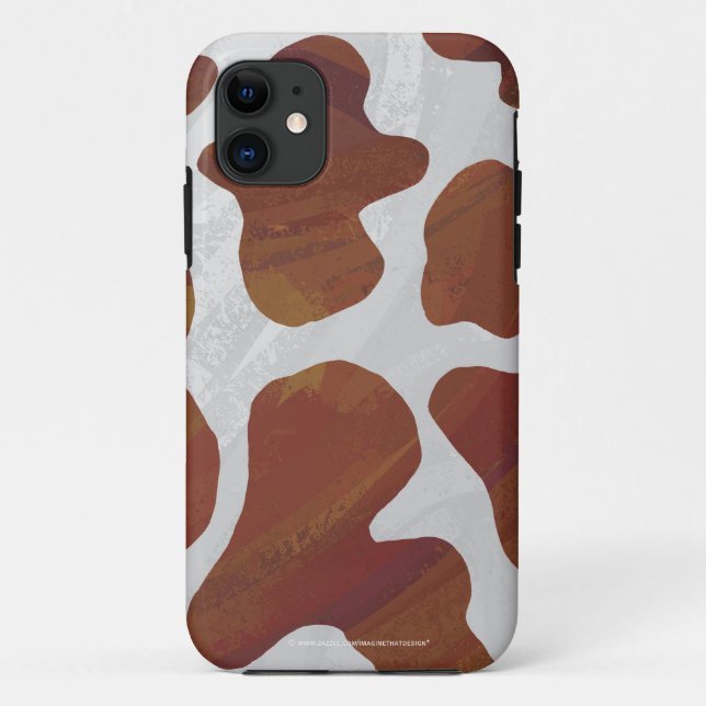 Cow Brown and White Print Case-Mate iPhone Case (Back)