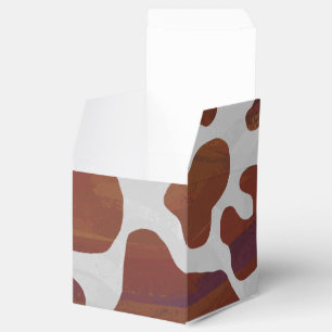Cow Brown and White Print Favor Box