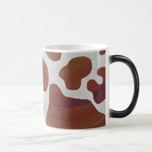 Cow Brown and White Print Magic Mug
