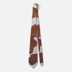 Cow Brown and White Print Tie