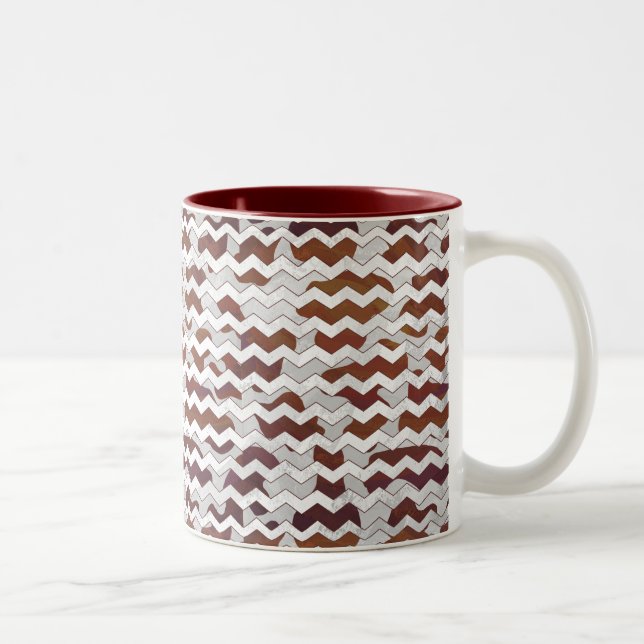 Cow Brown and White Print Two-Tone Coffee Mug (Right)