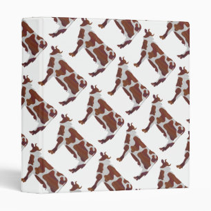 Cow Brown and White Silhouette Binder