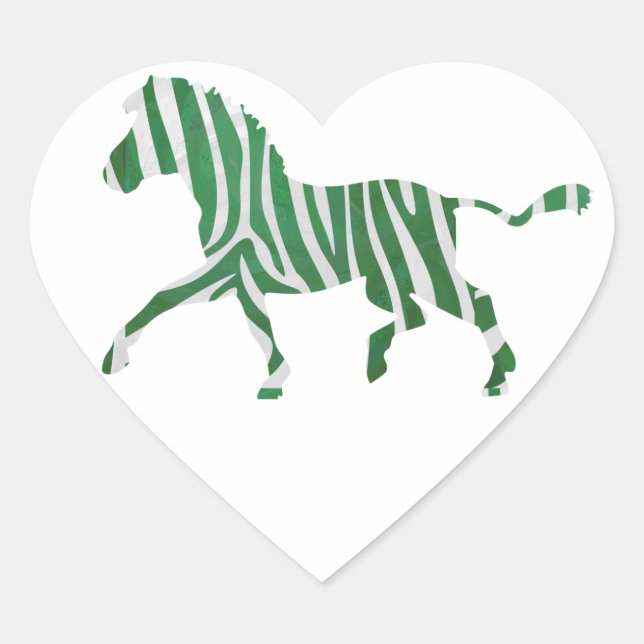 Cow Brown and White Silhouette Heart Sticker (Front)