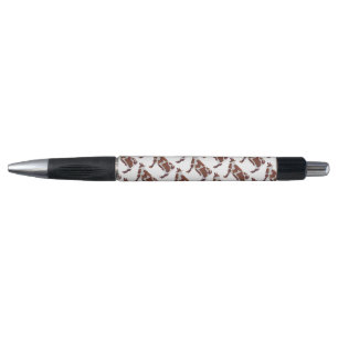 Cow Brown and White Silhouette Pen