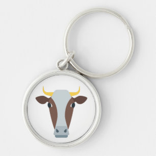 Cow Bull Head Keychain