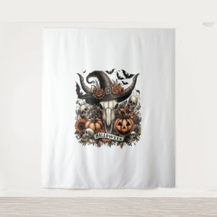 Cow Bull Sheet Halloween Tapestry