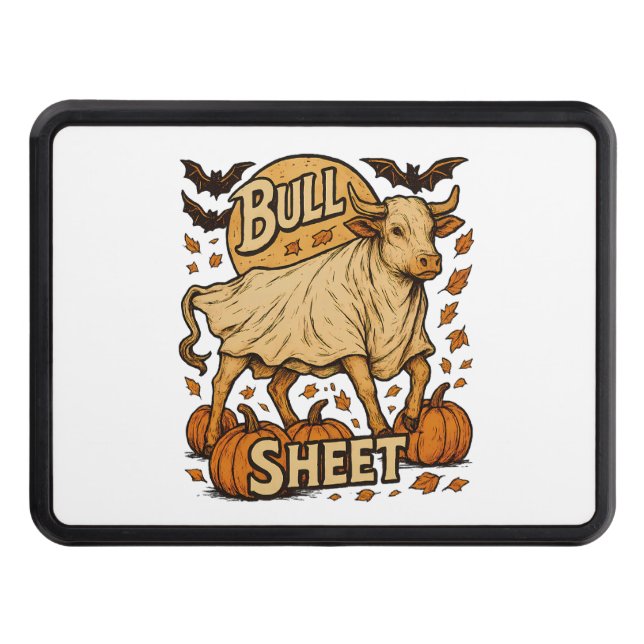 Cow Bull Sheet Halloween Trailer Hitch Cover (Front)