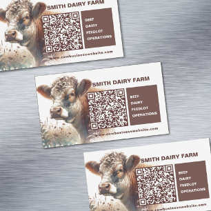 Cow Business QR Code Card Magnet