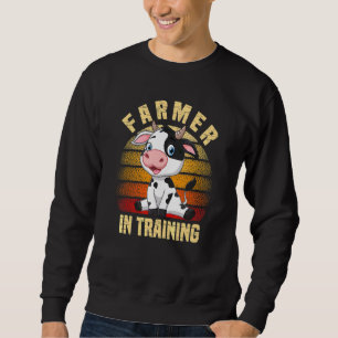 Cow Calf Baby Cow Farmer In Training Sweatshirt