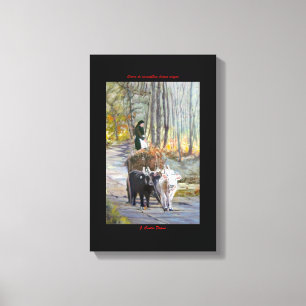 Cow Cart/Cow Wagon Canvas Print