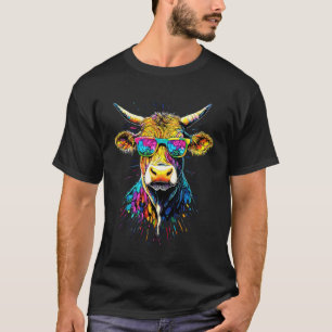Cow Cattle Farmer Milk Vegan Calf Cows Farm Cute C T-Shirt