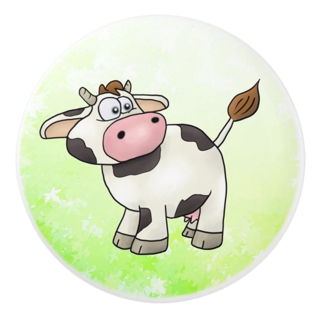 cow ceramic knob (Front)