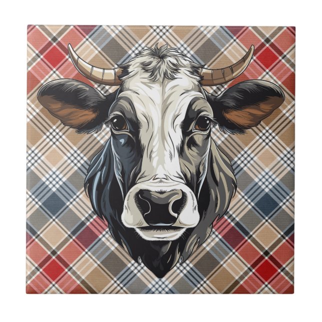 Cow Ceramic Tile (Front)