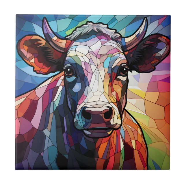 Cow Ceramic Tile (Front)