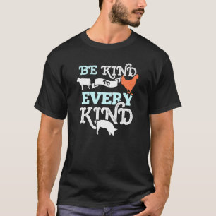 Cow Chicken Pig Support Kindness Animal Equality V T-Shirt