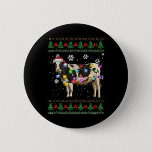Cow Christmas 2 Inch Round Button