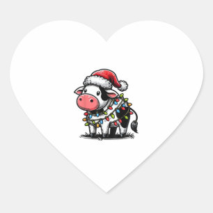 Cow Christmas Costume For Kids  Heart Sticker