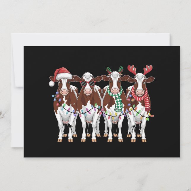 Cow Christmas Cow Lover Gift Holiday Farm  (Front)