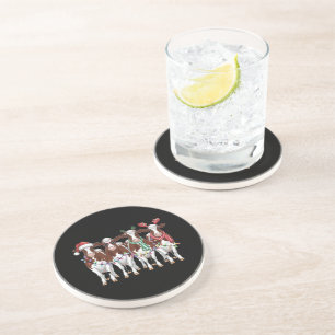 Cow Christmas Cow Lover Gift Holiday Farm Coaster