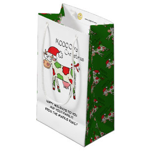 Cow Christmas Cute Kids Small Gift Bag