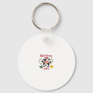 Cow Christmas Cutie Cows Christmas T-Shirt (6) Keychain
