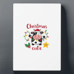 Cow Christmas Cutie Cows Christmas T-Shirt (6) Plaque<br><div class="desc">Cow Christmas Cutie Cows Christmas T-Shirt (6)</div>