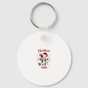 Cow Christmas Cutie Cows Christmas T-Shirt (7) Keychain