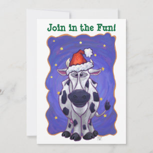Cow Christmas Invitation