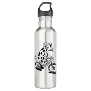 Cow Christmas Lights Ugly Christmas  Design Funny  710 Ml Water Bottle
