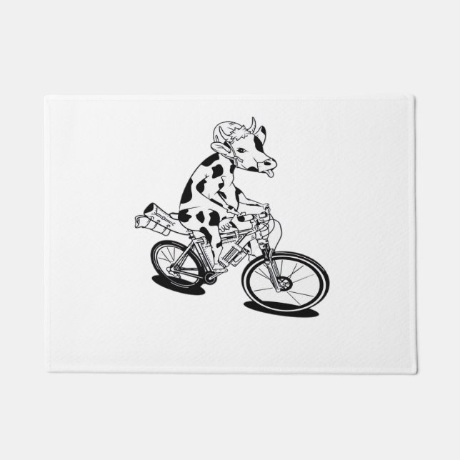 Cow Christmas Lights Ugly Christmas  Design Funny  Doormat (Front)