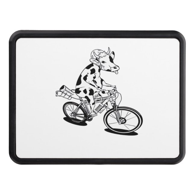 Cow Christmas Lights Ugly Christmas  Design Funny  Trailer Hitch Cover (Front)