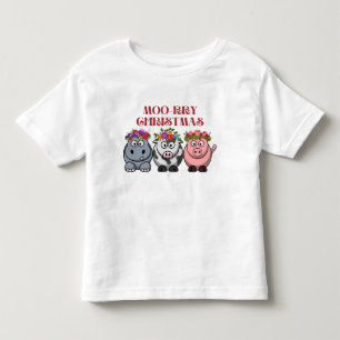 COW CHRISTMAS MERRY CHRISTMAS XMAS TODDLER T-SHIRT