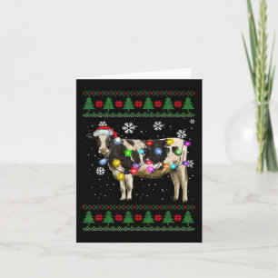 Cow Christmas Milk Cow Lover Card