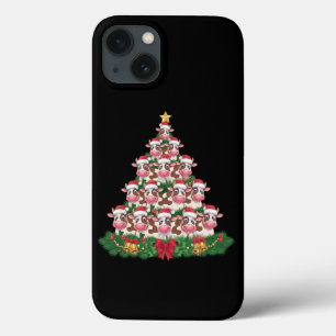 Cow Christmas Tree Funny Cow Lover Cow Xmas iPhone 13 Case
