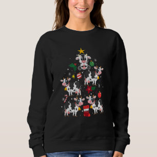Cow Christmas Tree Ornament Decor For Dog Sweatshirt