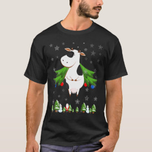 Cow Christmas Tree Retro Ugly Christmas Sweater