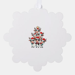 Cow Christmas Tree Xmas Girls Boys Funny Farmer Sa Ornament Card