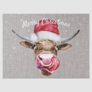 Cow Christmas Watercolor Tissue Paper