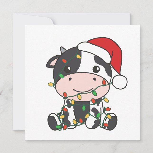 Cow Christmas Winter Animals Holiday Cows (Front)