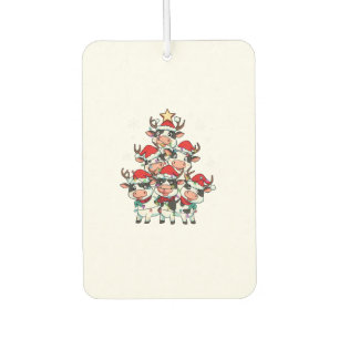 Cow Christmas Xmas Girls Boys Funny Santa Air Freshener