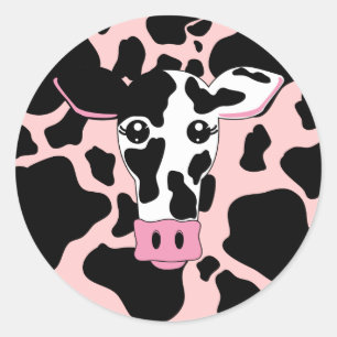 Cow Classic Round Sticker