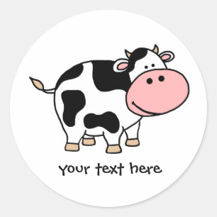 Cow Classic Round Sticker