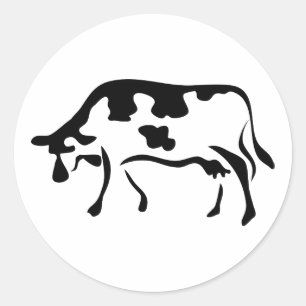 Cow Classic Round Sticker