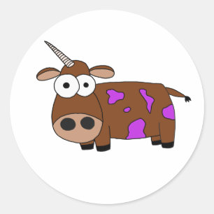 cow classic round sticker