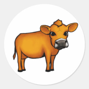 Cow Classic Round Sticker