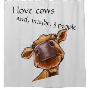 Cow close-up - I love cows - editable text