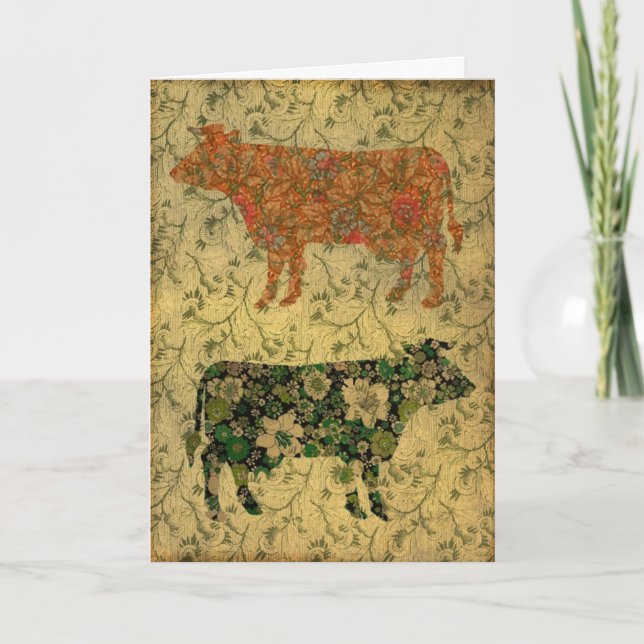 Cow Collage Birthday Card (Front)